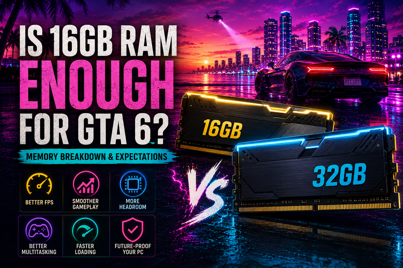 Is 16GB RAM Enough for GTA 6? Memory Breakdown & Expectations featured image
